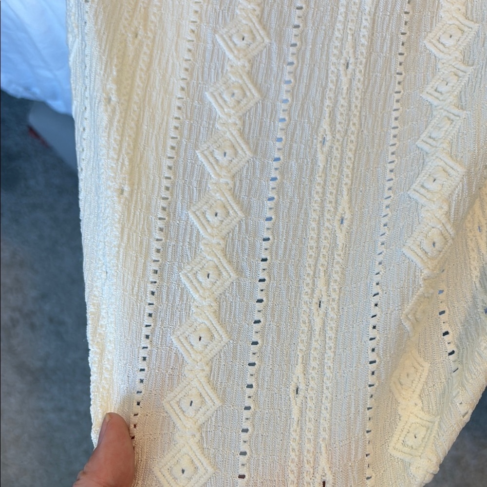 Frye Ivory Button-Accent peasant Blouse - Picture 7 of 7